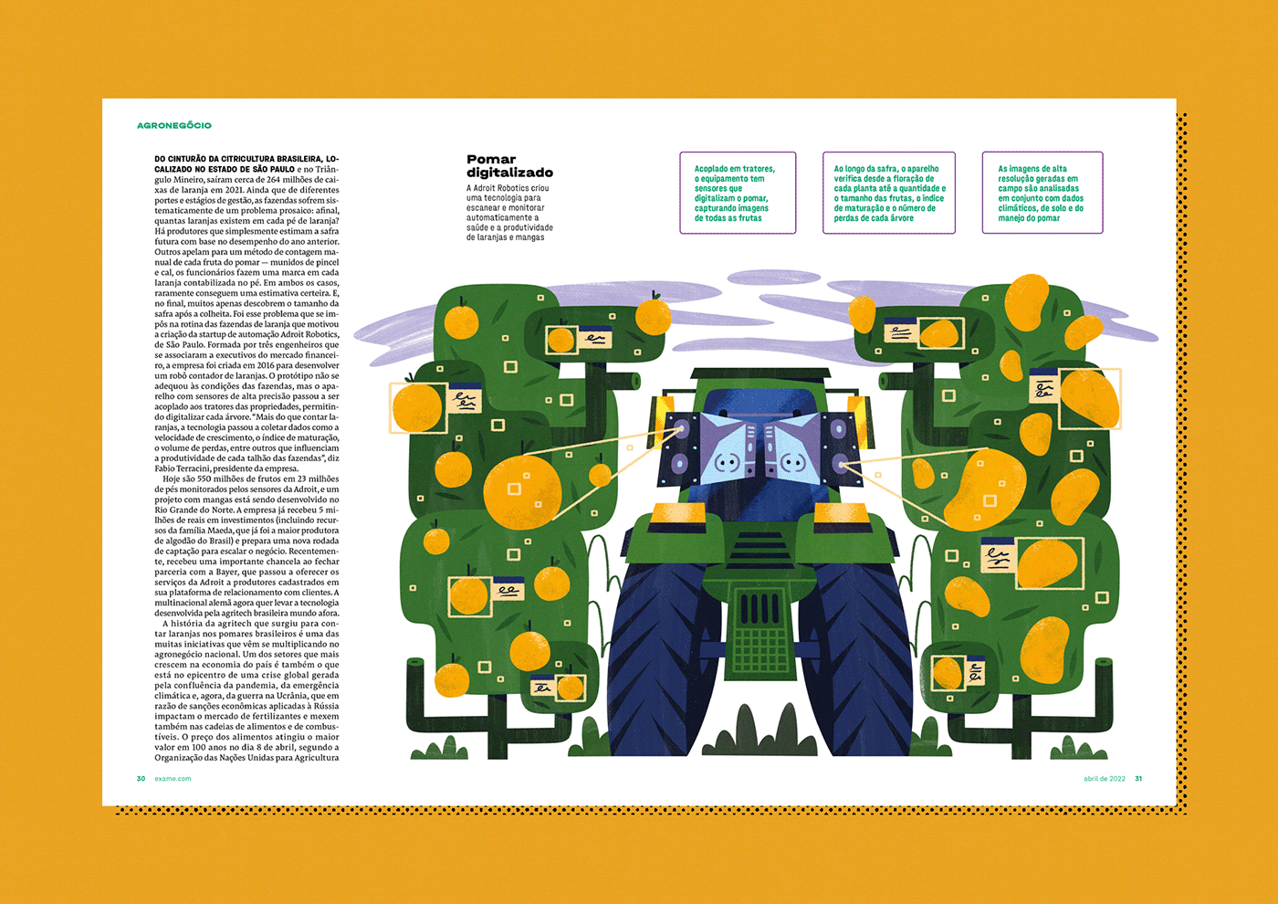 agriculture Agro design editorial editorialillustration ILLUSTRATION  magazine Nature Technology
