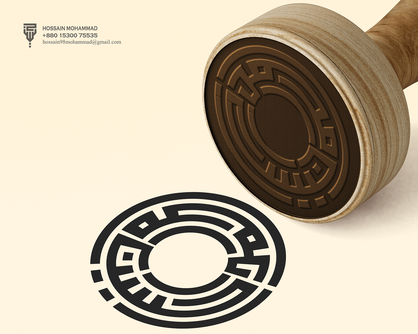 ARABIC CALLIGRAPHY LOGO arabic typography logo شعار لوجو تصميم جرافيك kufic round logo ring logo luxury