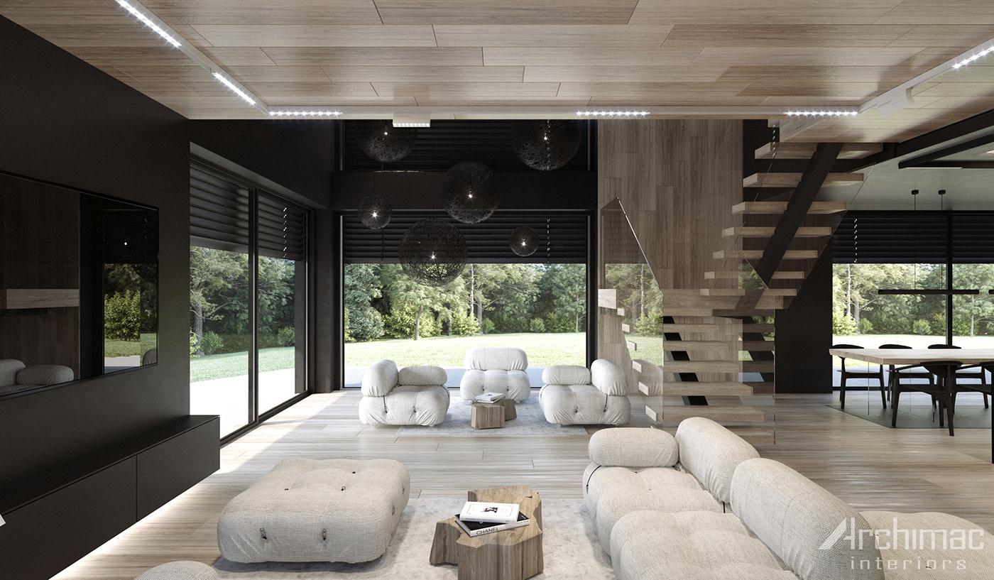 architecture elegant indoor interior design  minimal modern Render simple visualization
