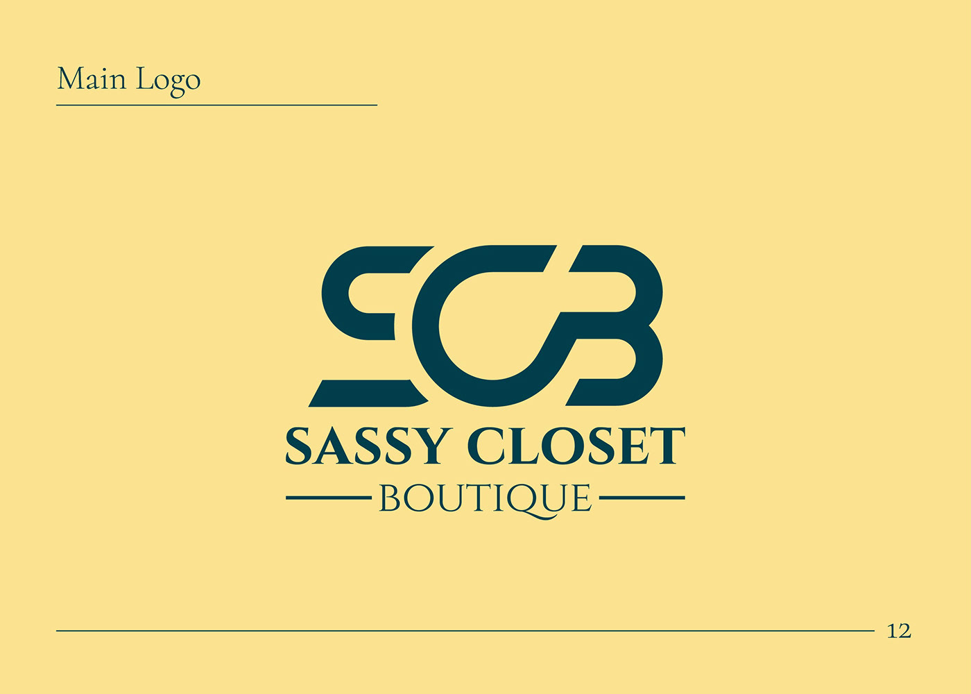 SCB boutique luxury monogram logo style guideline
