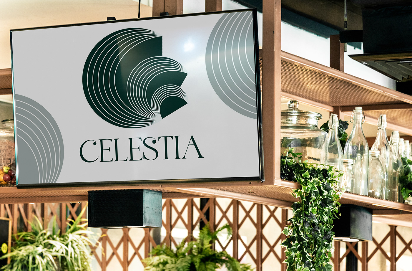 resort hotel branding  logo Holiday visit card celestia