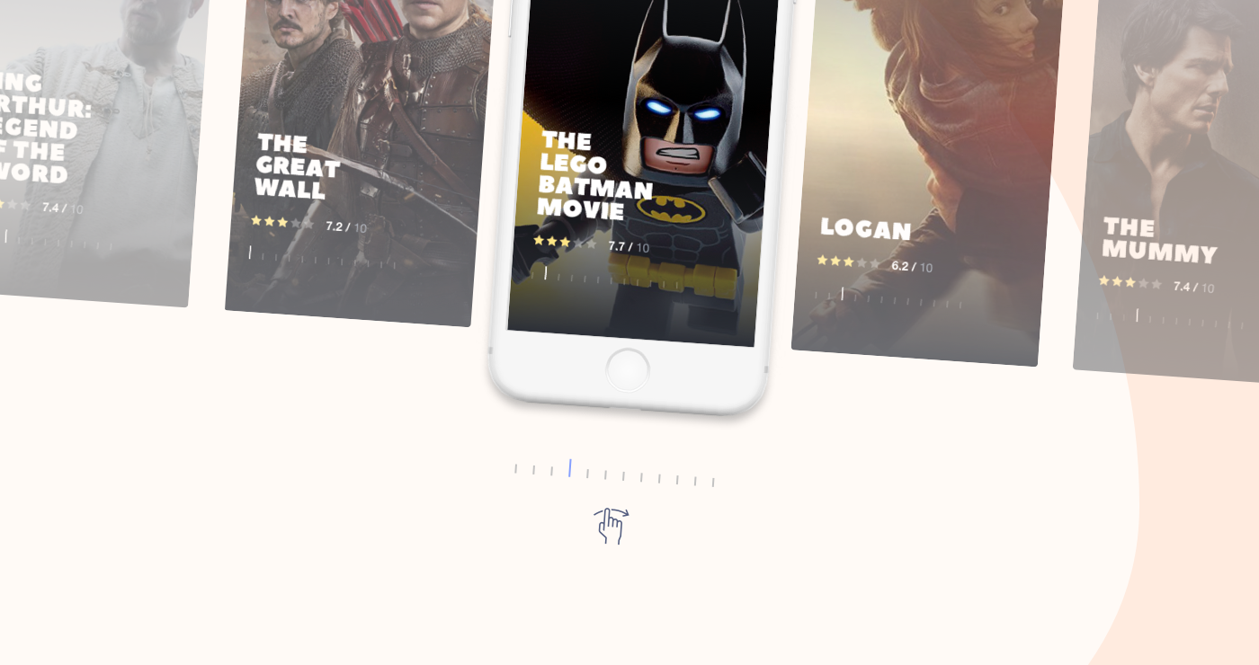 Cinema app design movie tickets UI ios mobile select application