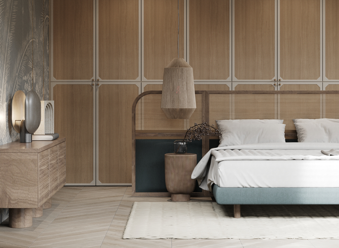 bedroom design Interior interior design  Japandi kitchen livingroom modern Render visualization