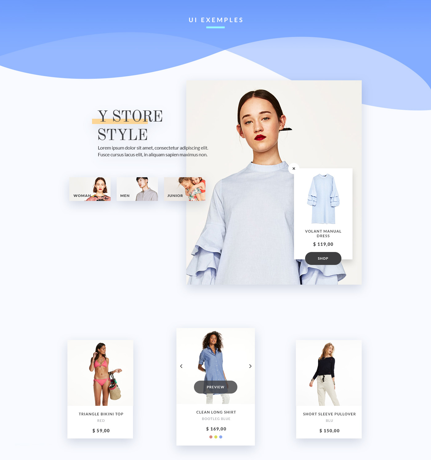 free psd psd Fashion  UI ux template e-commerce store apple Free Template