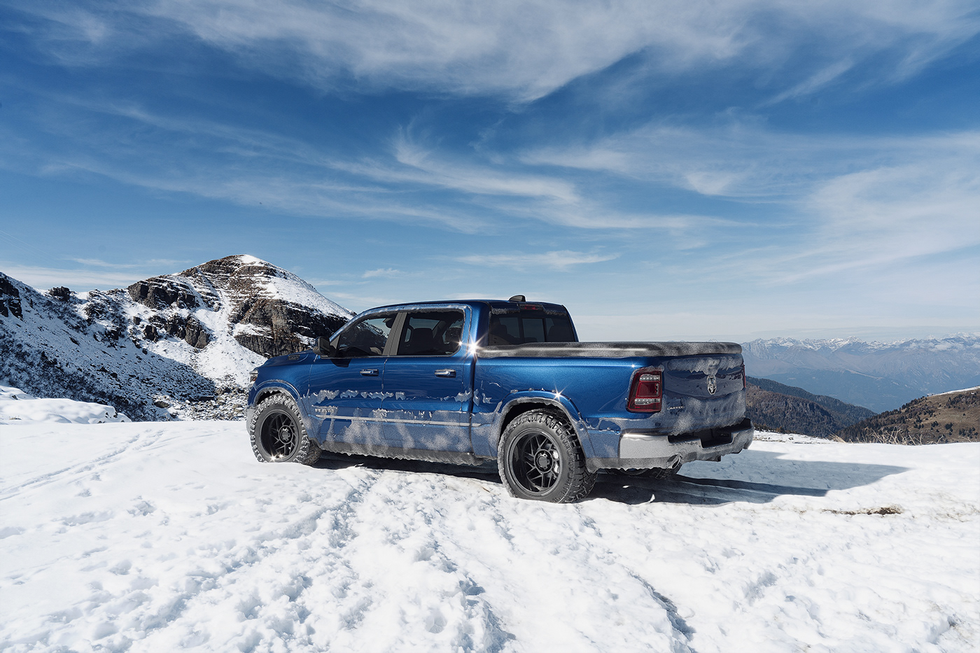 HDRI backplate dodge ram mountain snow 3dsmax corona CGI ice