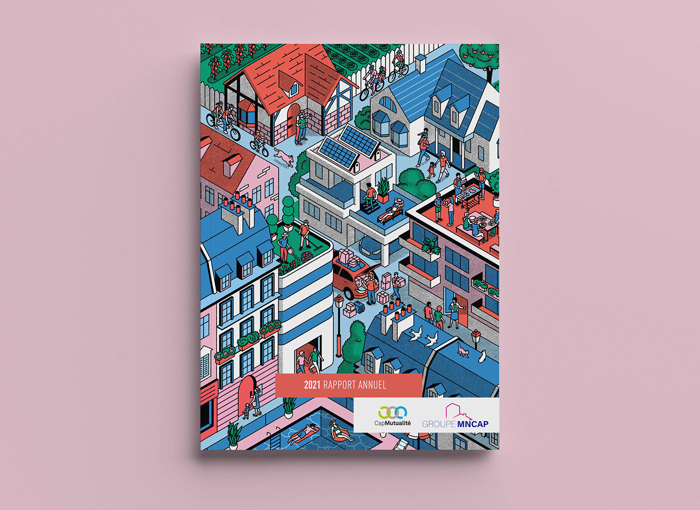 3D architecture characters city cover ILLUSTRATION  Isometric magazine people Urban