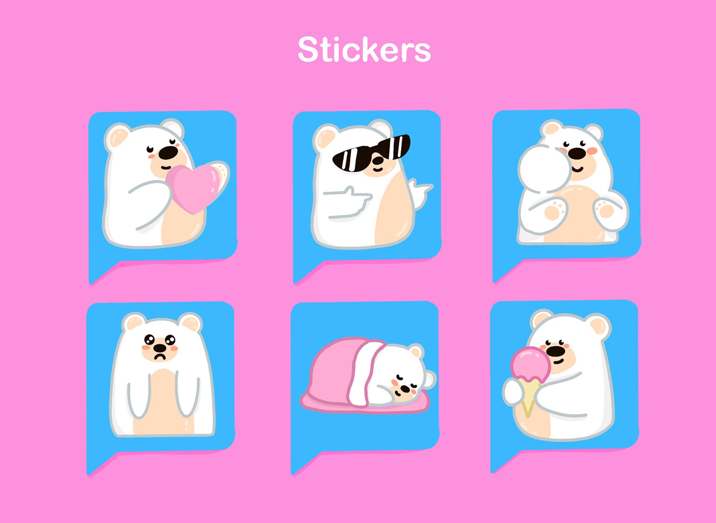polar bear stickers
