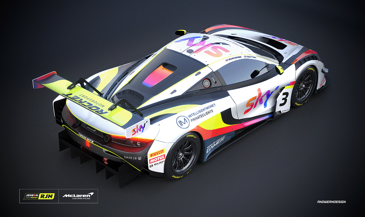 3D automotive   car design gt Livery McLaren Motorsport Racing Render