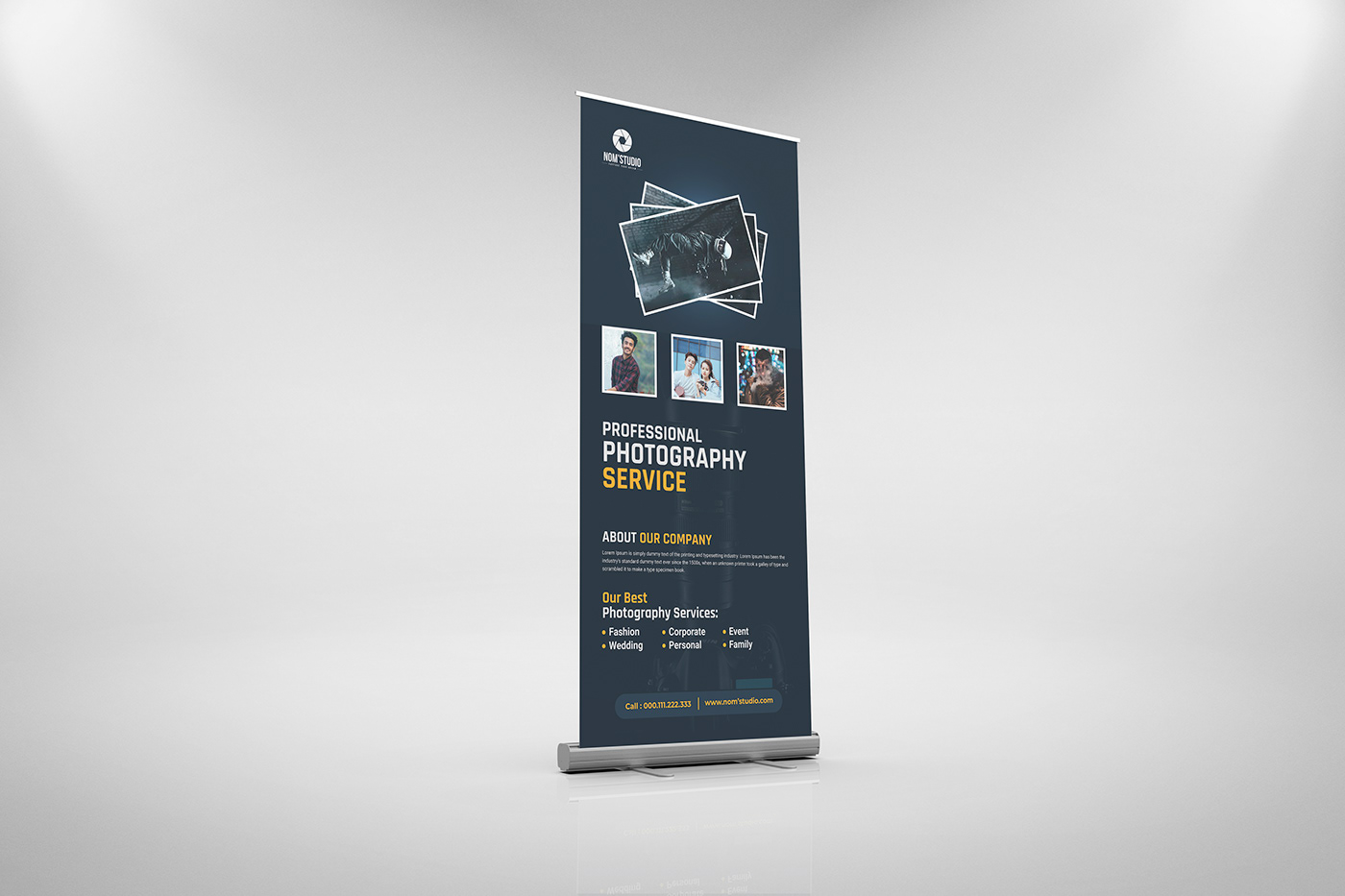 Photography Roll Up Banner on Behance Regarding Photography Banner Template