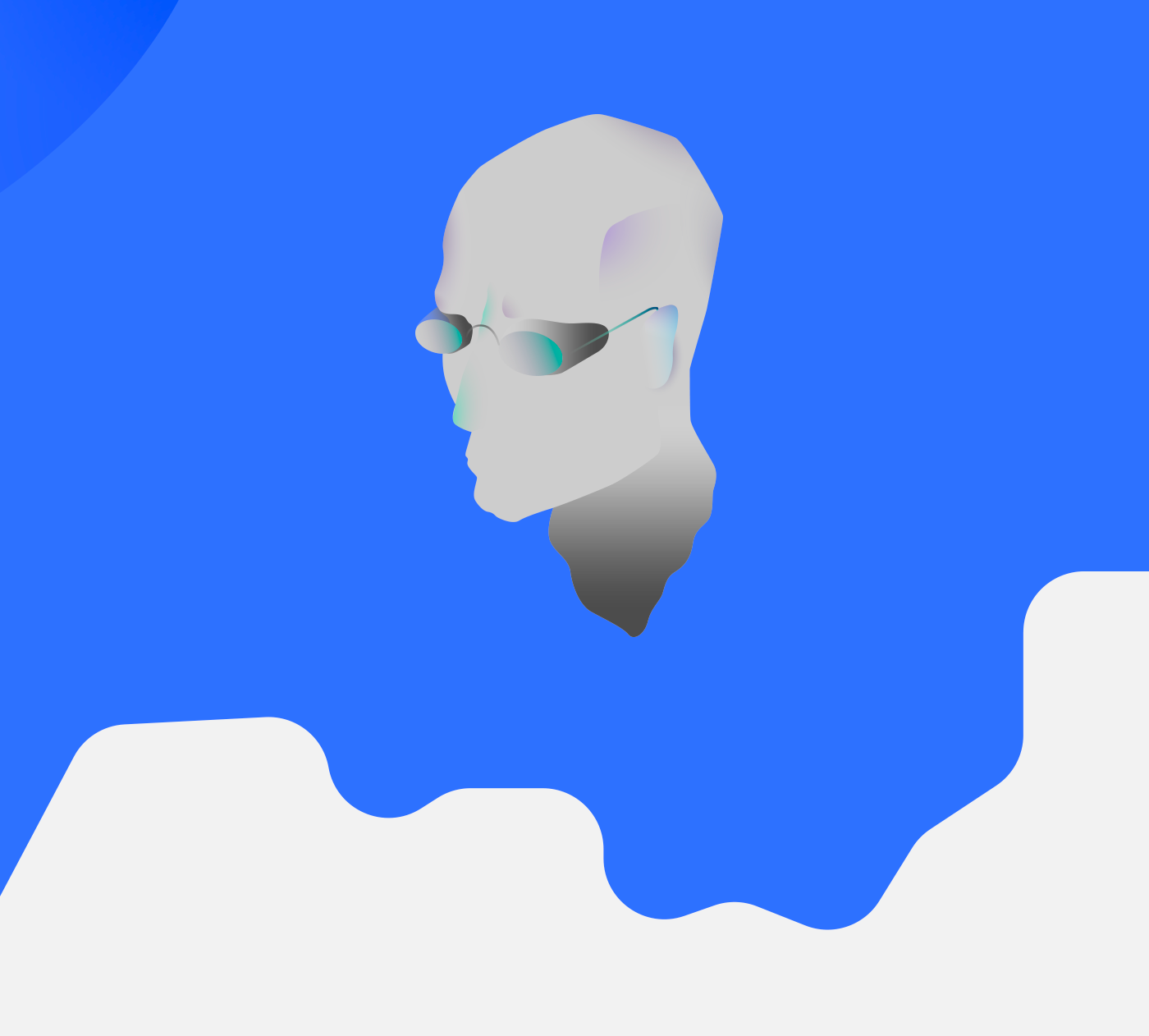 ILLUSTRATION  face color blue design animation 