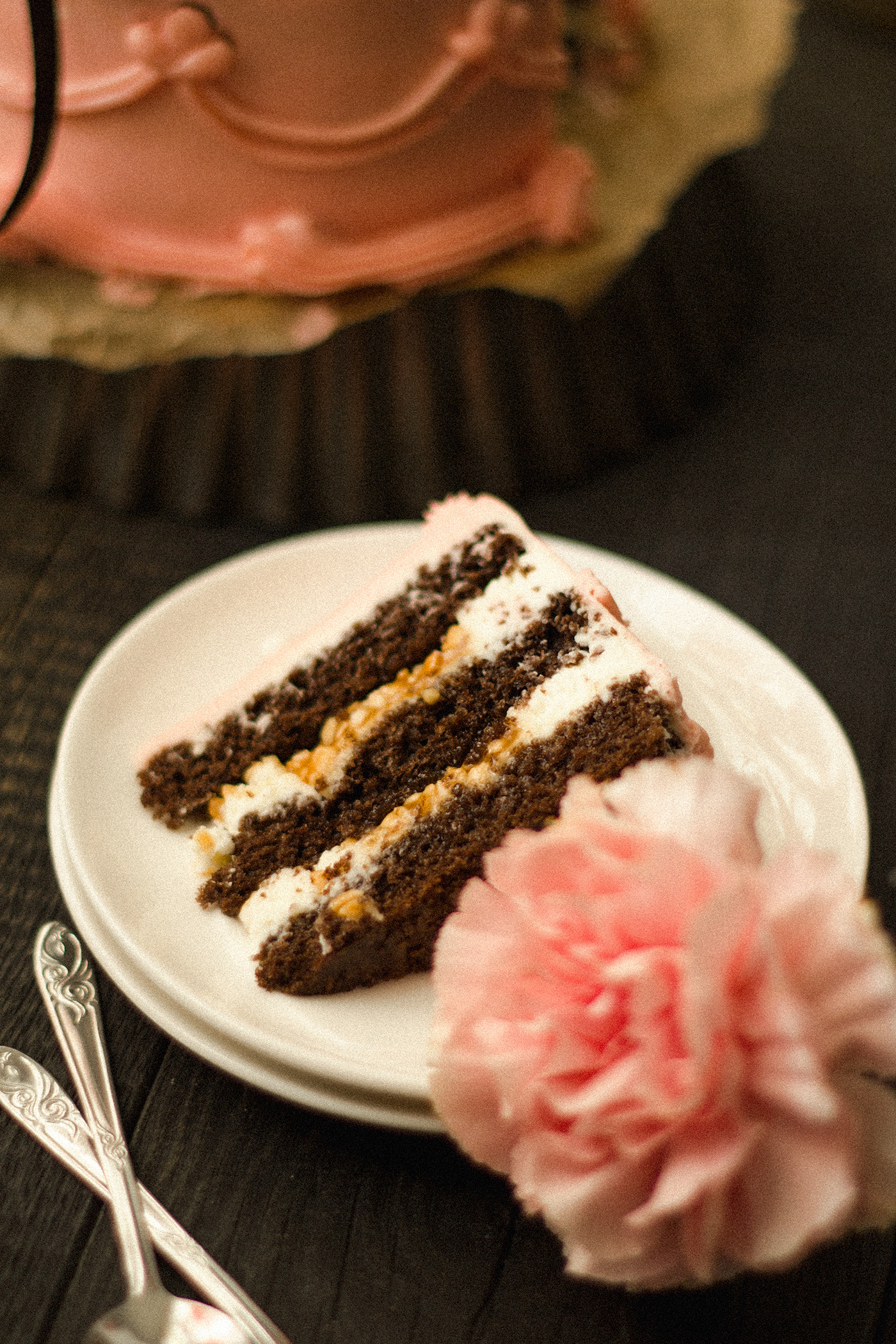cake pie Flowers clove caramel peanut candles