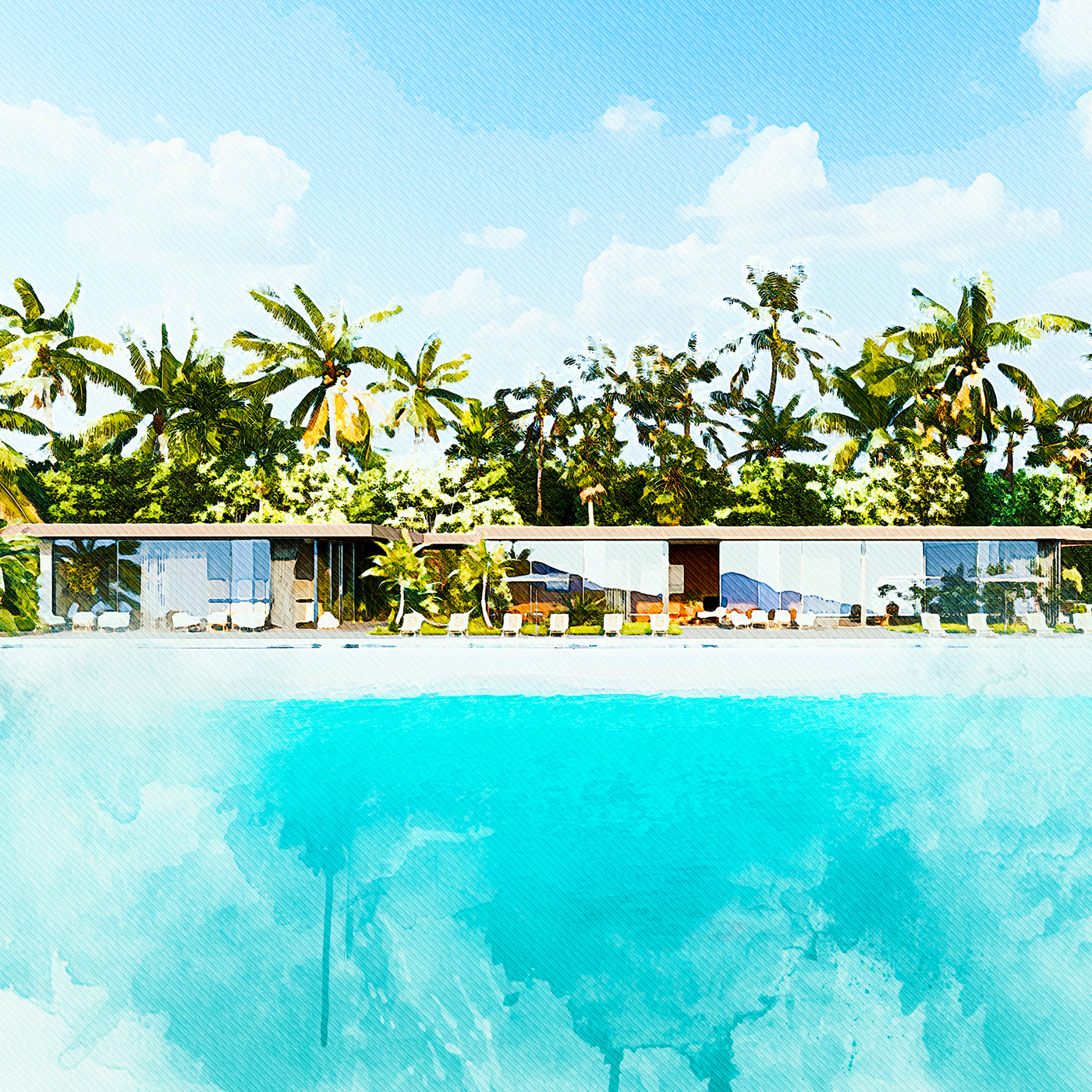 3ds max architecture archviz CGI corona exterior Maldives modern Villa visualization