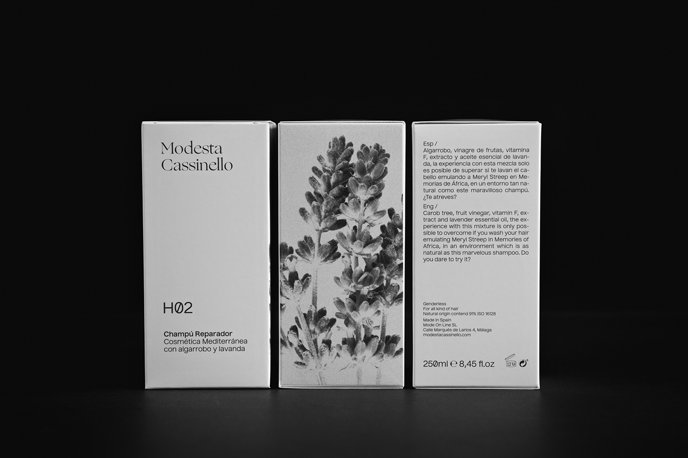 Packaging identity Modesta Cassinello cosmetics branding  Plácida Javier Zamora mediterranean granada
