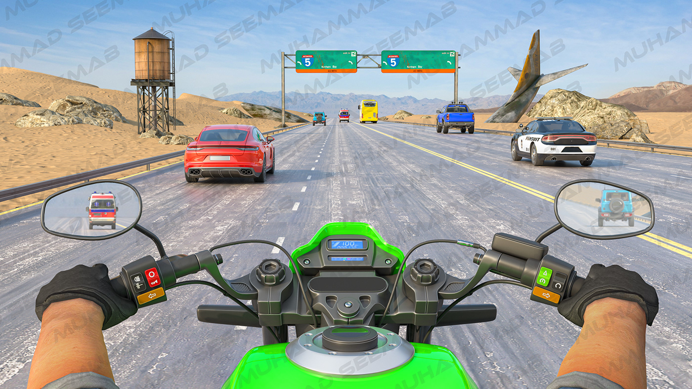 Motor Bike stunt game graphics simulation car Truck nus 3ds max