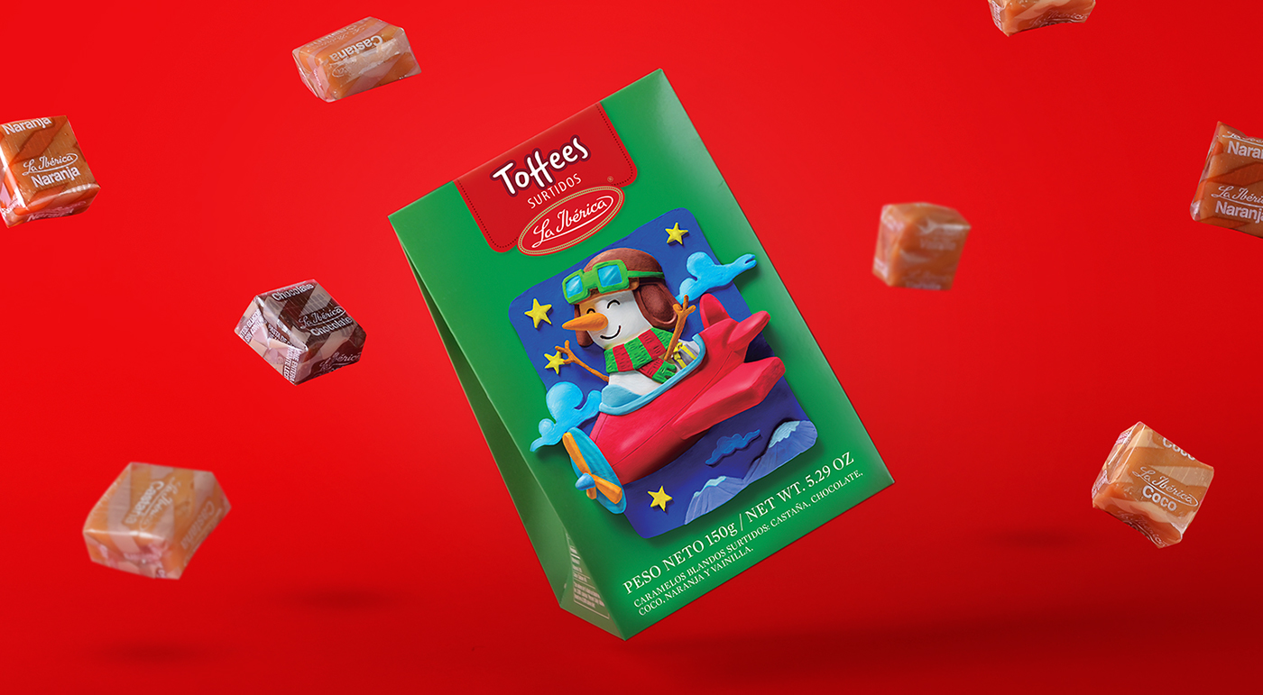 chocolate Food  comida navidad Christmas embalaje Packaging modelado