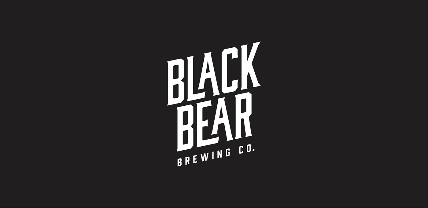 Black Bear Brewing beer Packaging bottles alcohol branding  logo craft brewery