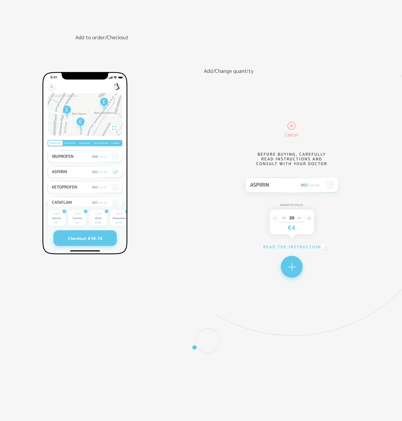 product design  ux/ui mobile app pharmacy medical digital interaction ios navigation