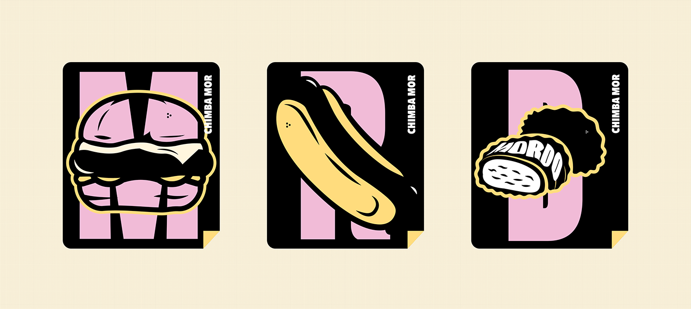 Brand Design brand identity Burgers hotdog Fast food lettering free Mockup