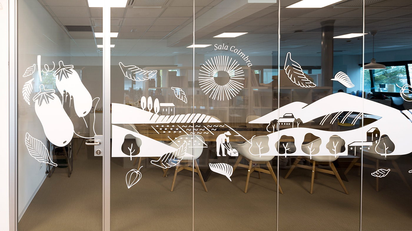 alce nero offices Wall Graphics graphic design  ILLUSTRATION  SPACE DESING