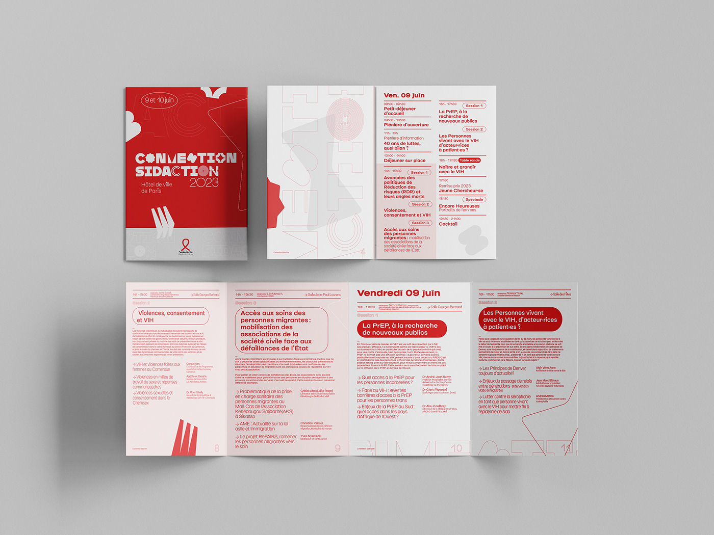 art direction  AIDS Health convention campaign editorial print Layout InDesign brochure