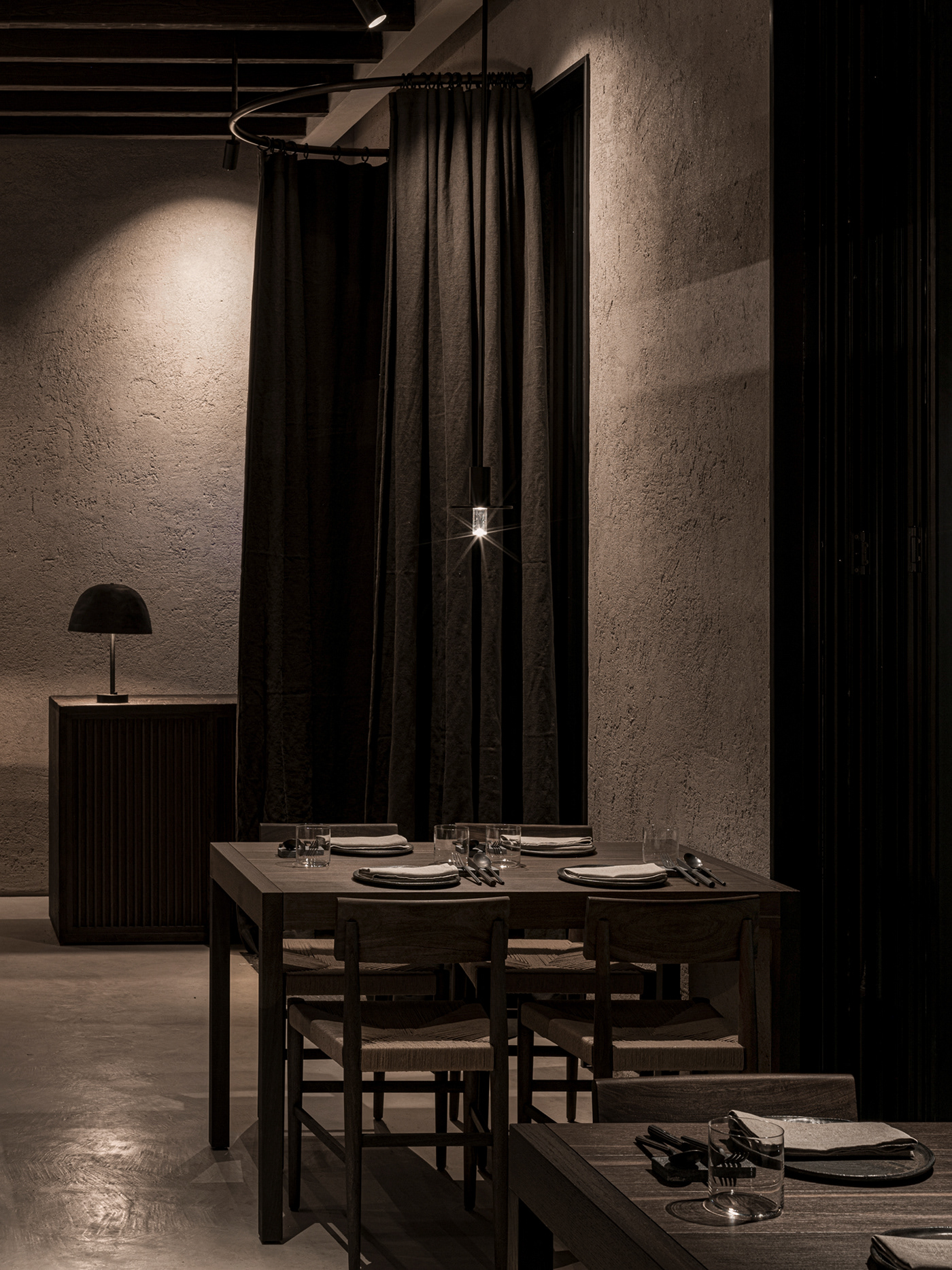 Interior Curation interior design  milan Restaurant and Bar styling  Wabisabi