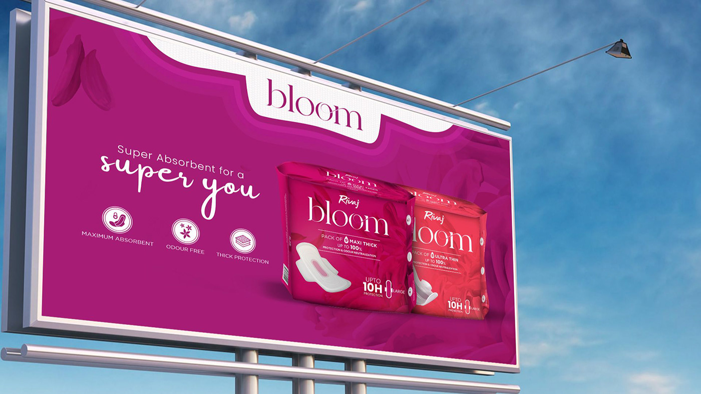 Advertising  animation  campaign Creative Direction  ILLUSTRATION  OOH product design  sanitary pads vector Women Hygiene