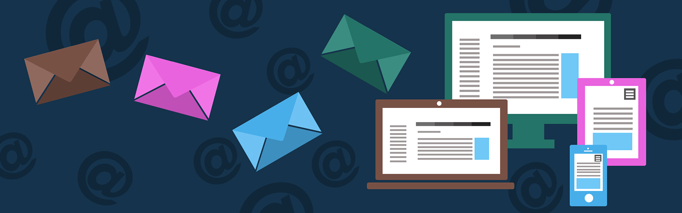 Email email marketing online marketing ilustration cartoon device