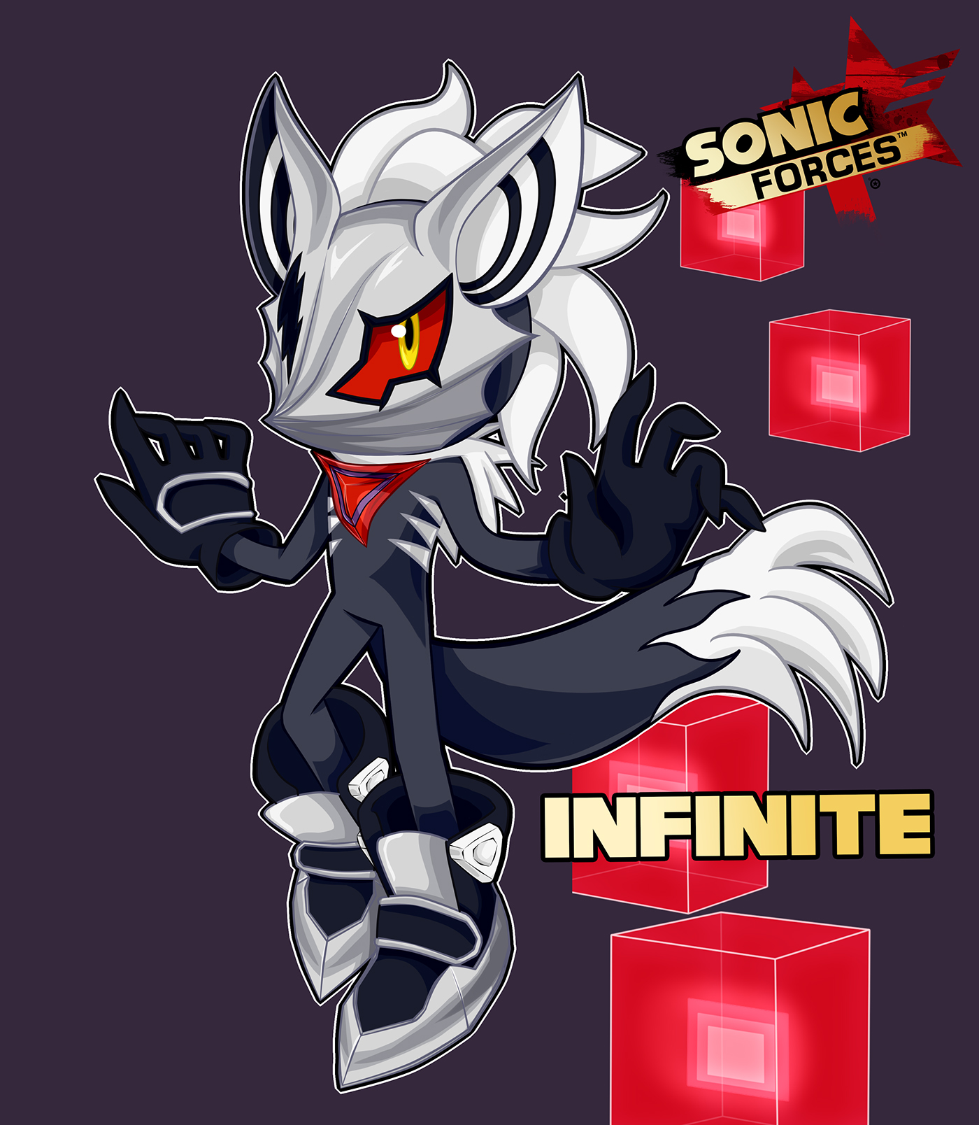 infinite sonic SonicTheHedgehog SonicForce wolf evil dimension fanart SEGA cube