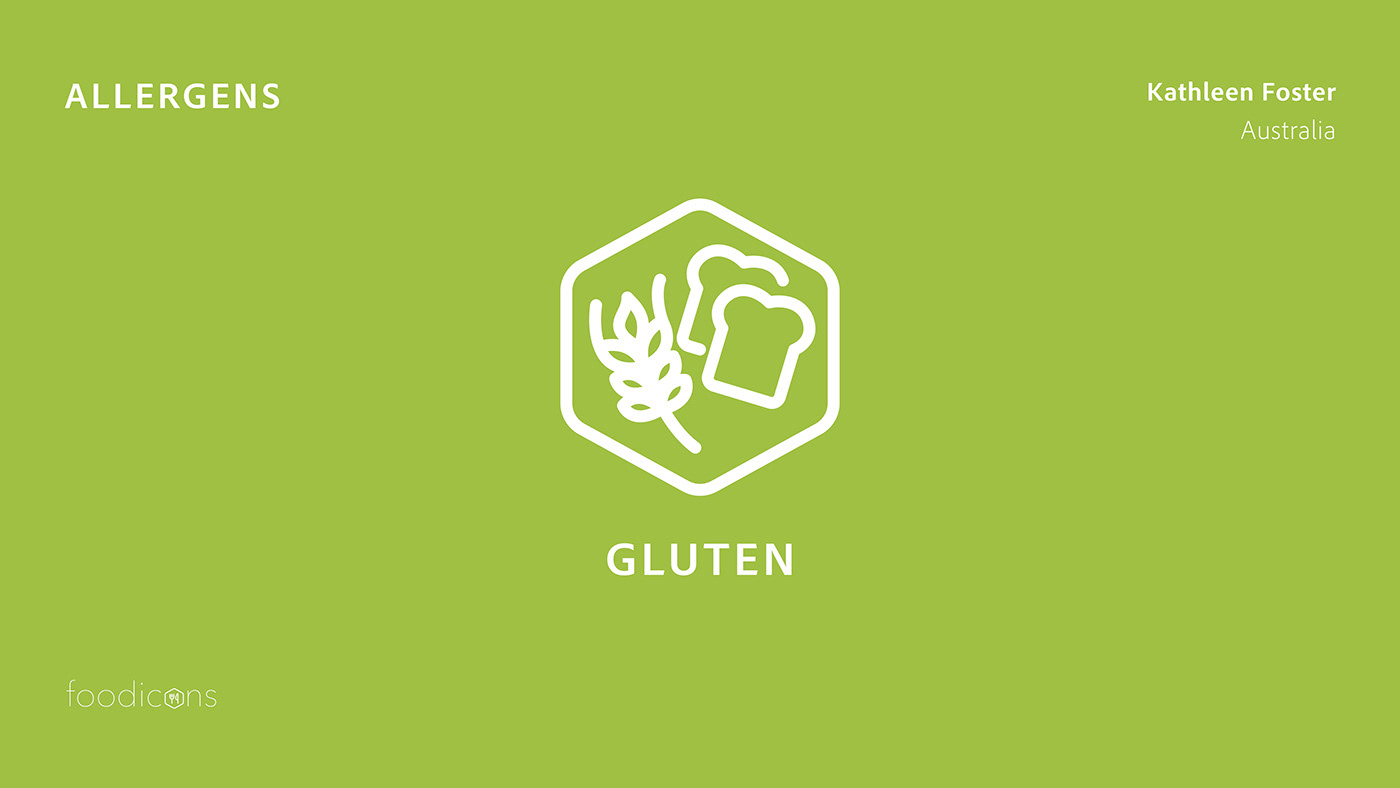 allergens design Food  foodicons Icondesign icons logo