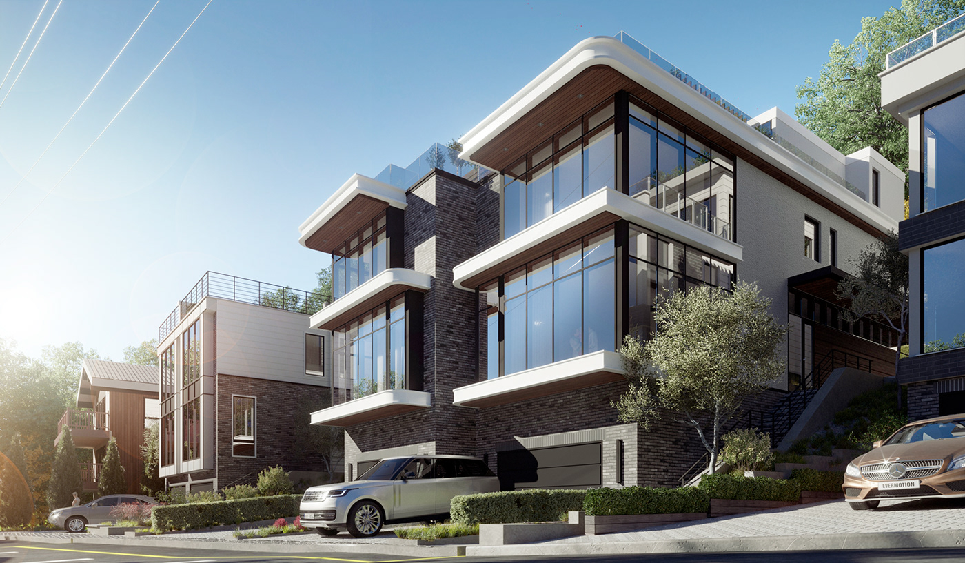 3D 3ds max architecture archviz building corona exterior interior design  Render visualization