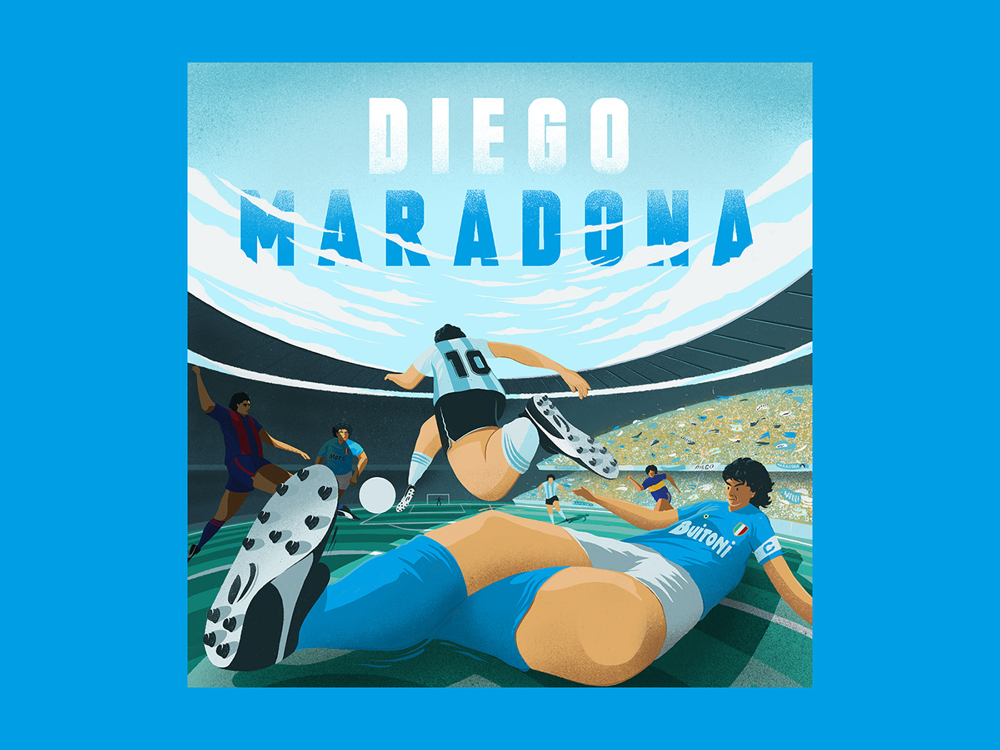 maradona football soccer argentina barcelona NAPOLI italia90 WorldCup FIFA puma