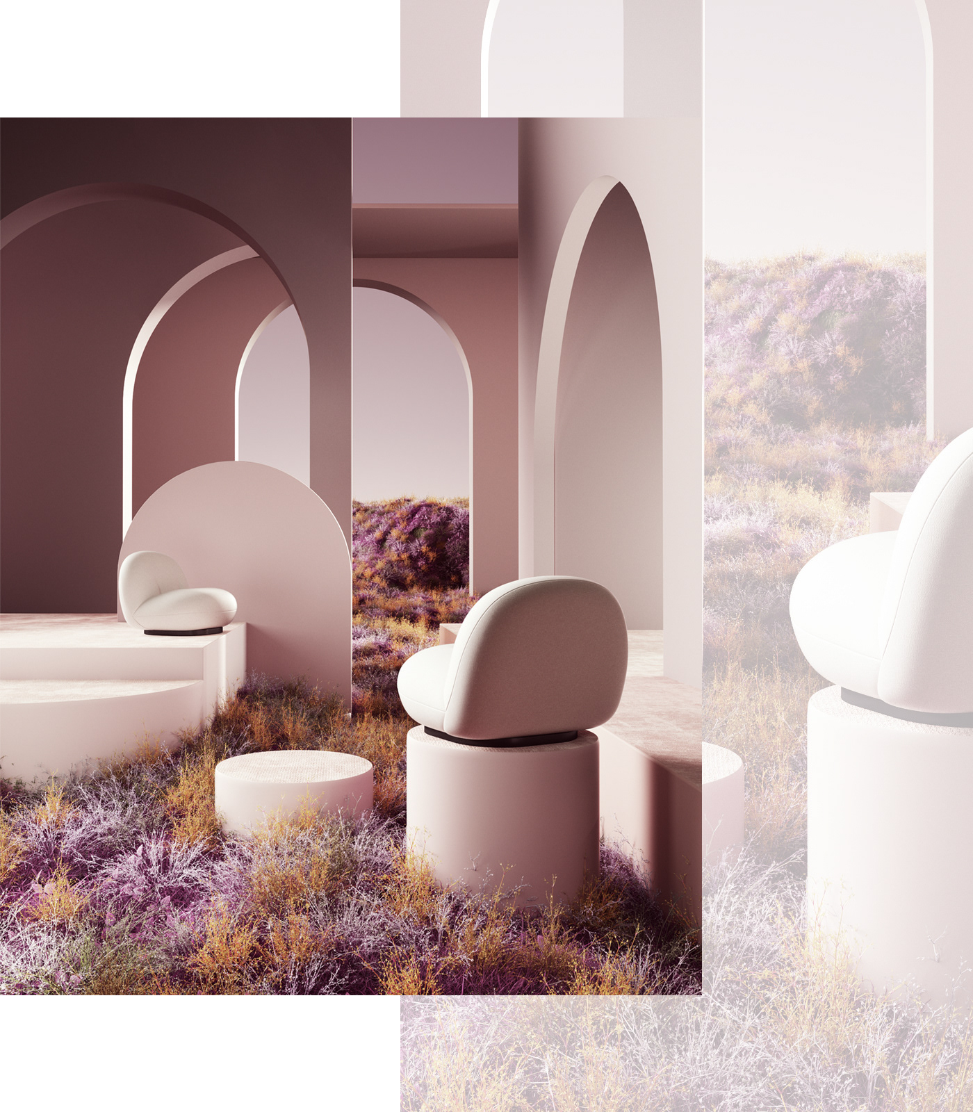 3D abstract architecture c4d cinema4d design dreamscape Interior petertarka surreal