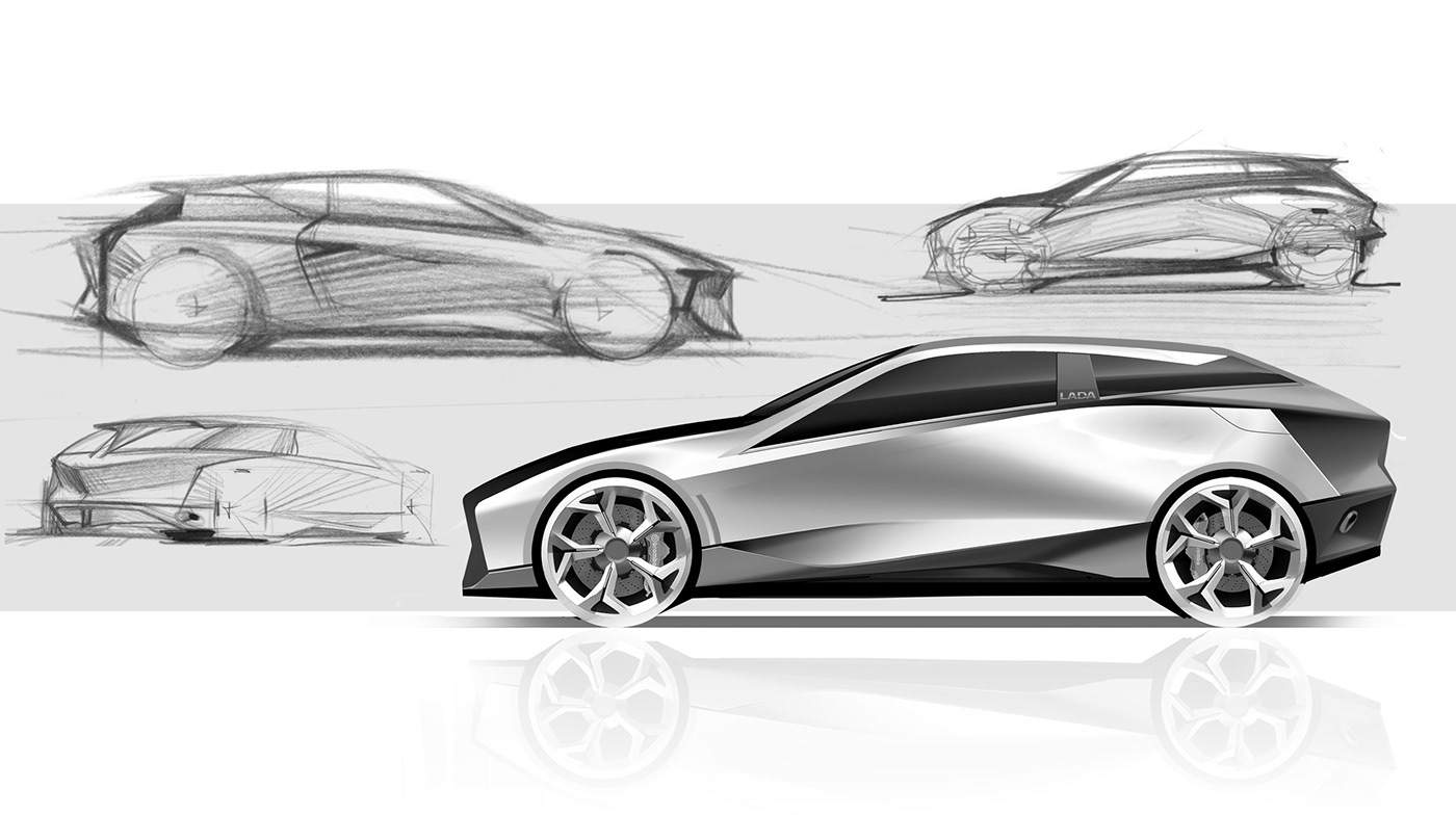 art automotive   Automotive design car design cardesign concept concept car digital illustration sketch Vehicle