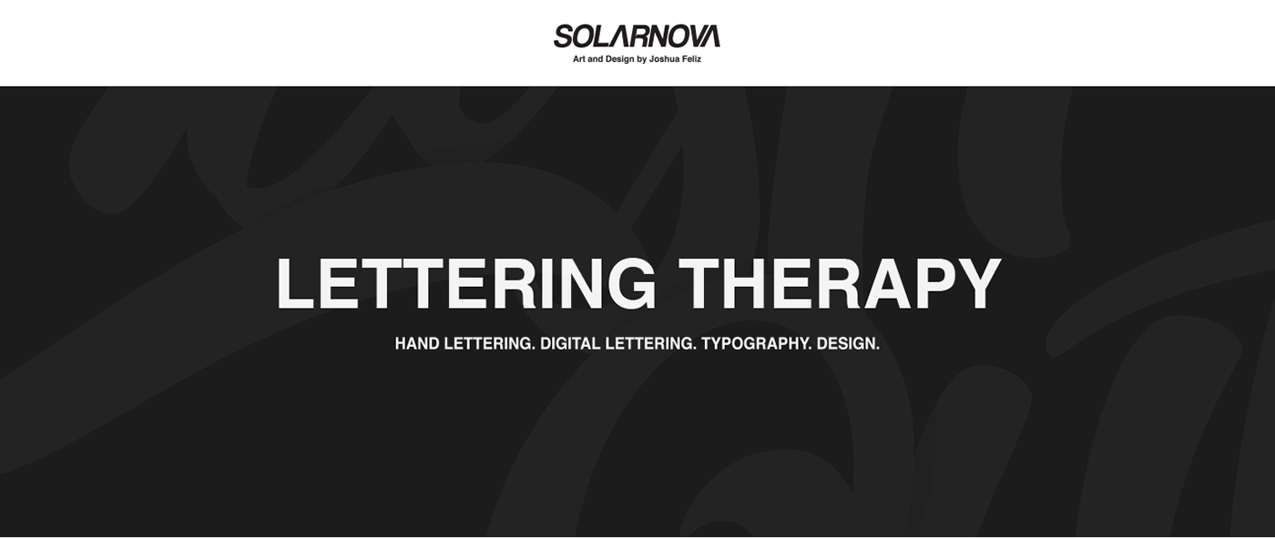lettering typography   HAND LETTERING lettering therapy solarnova solarnova designs joshua feliz branding  logo logos