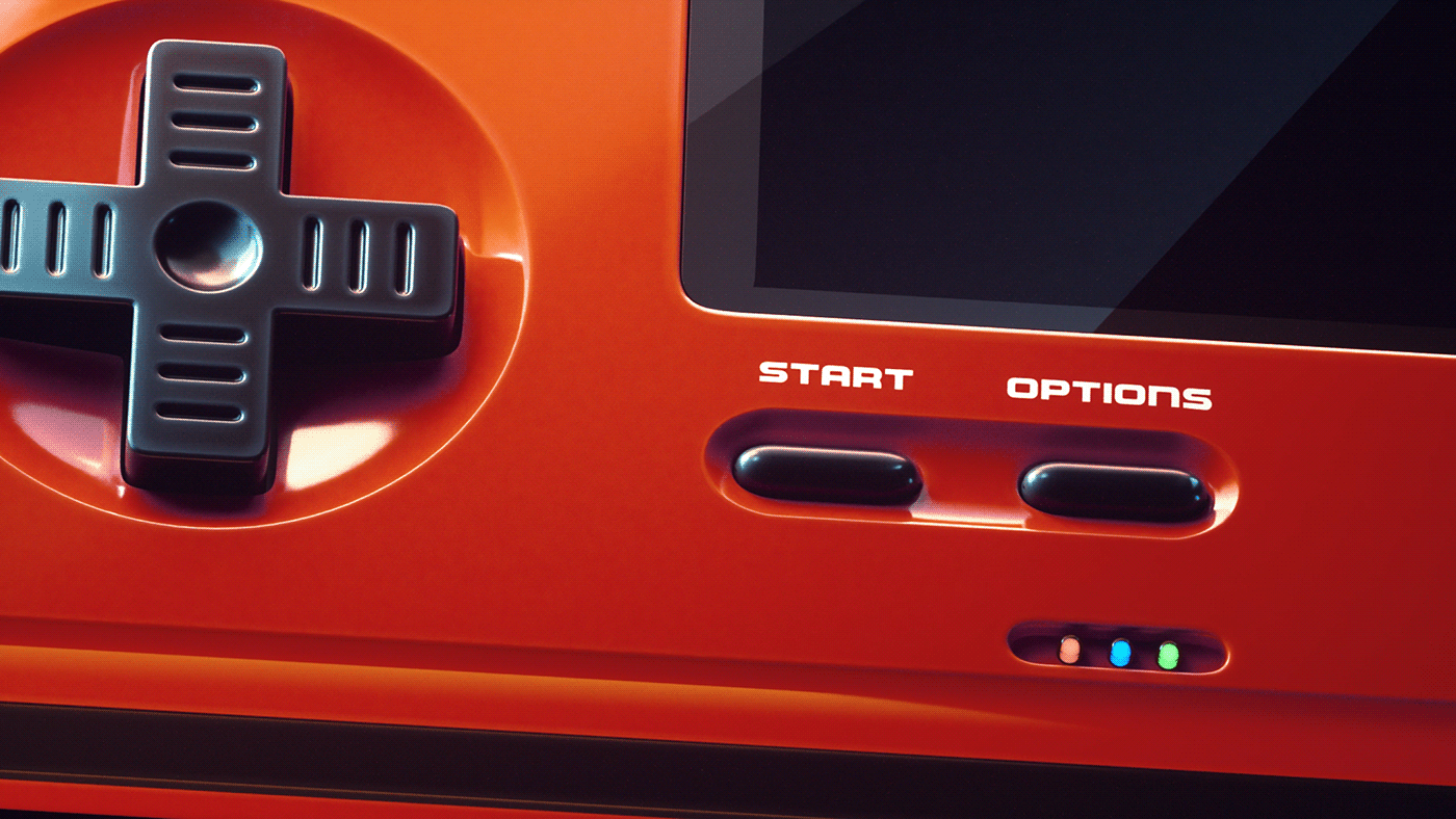 3D controller game ligthing Nintendo octane product rendering Retro visualization