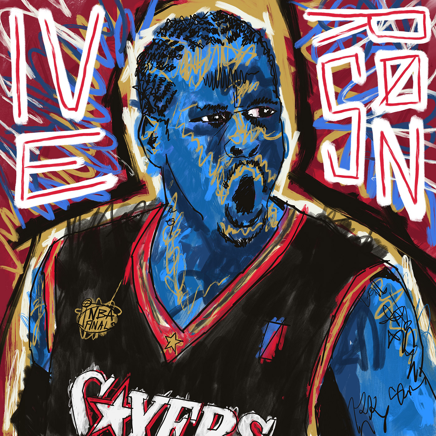 digital painting art sport NBA Street