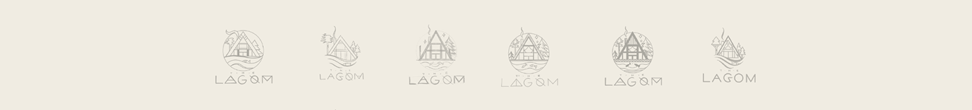 A-Frame branding  hotel Lagom logo Logotype recreating center база отдыха гостиница логотип