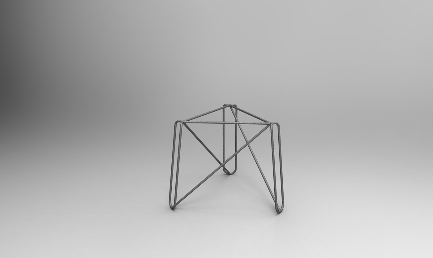 wire stool craft handmade model dsaa laab rennes filair