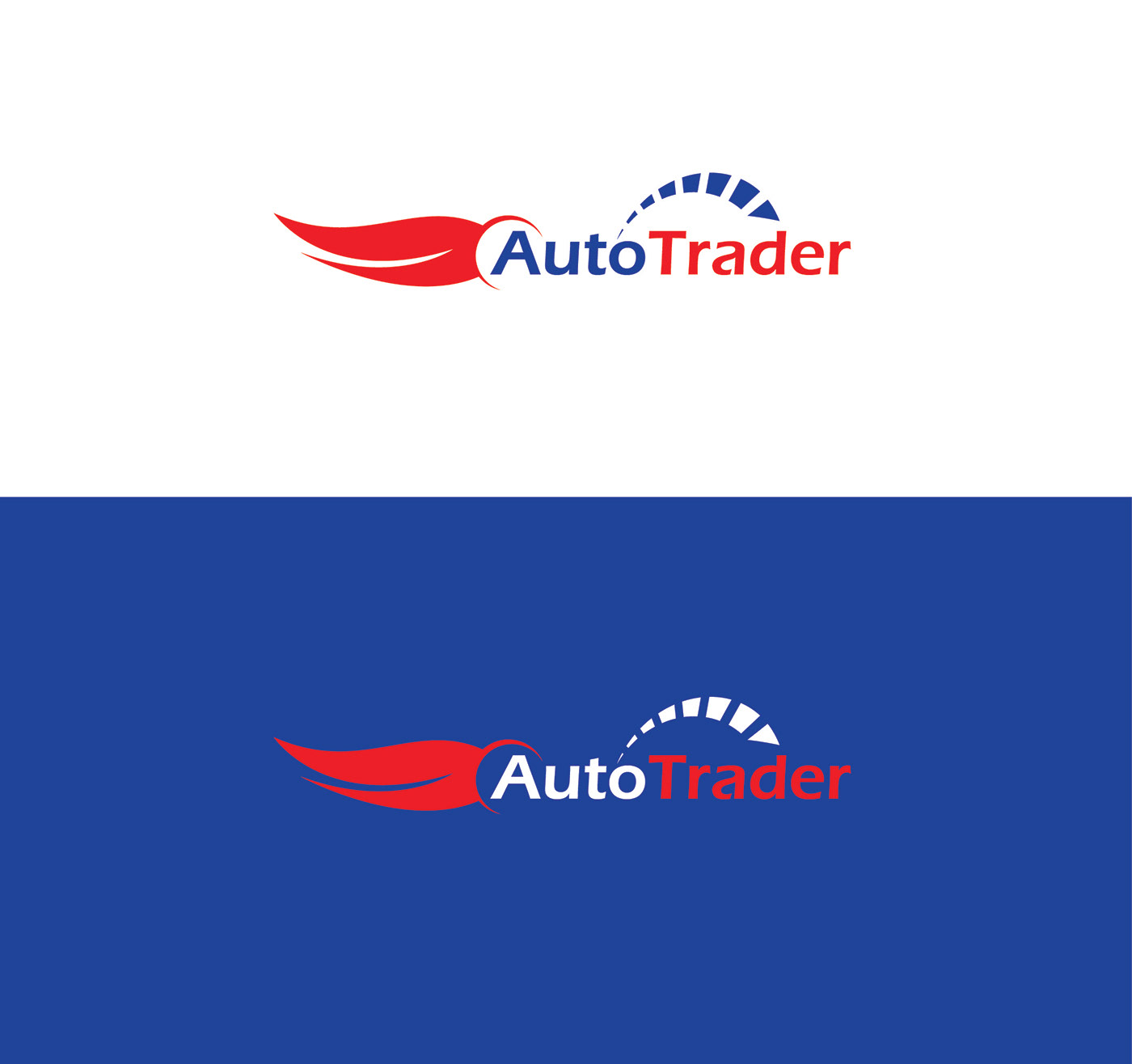 logo Logo Design Logotype logos Auto Autotrader color blue white background red