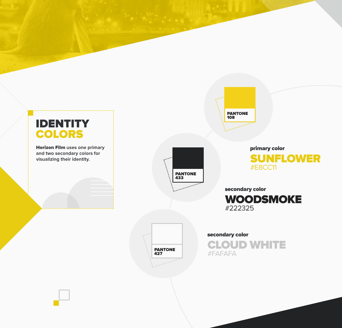 horizon movie graphic yellow creative interactive design Website logo business card Stand professional modern new Ps25Under25