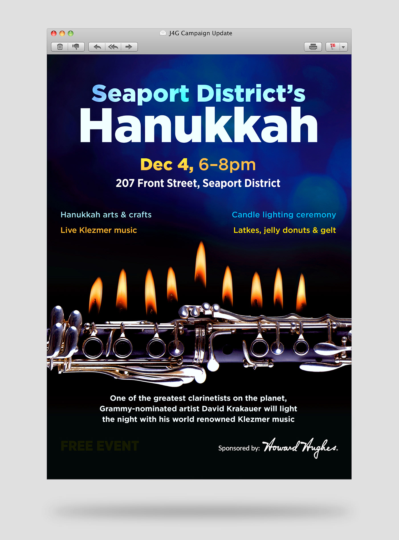 Howard Hughes Festival of Lights Hanukkah Party Invitation_2