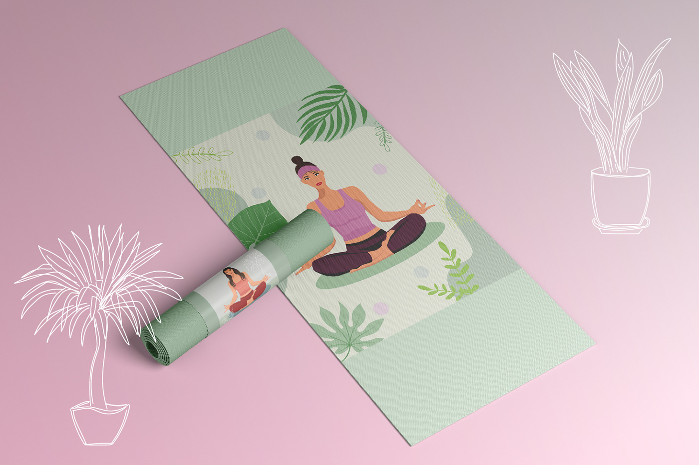 Character design  faceless Health ILLUSTRATION  meditation poster Poster Design posterdesign Yoga yoga studio