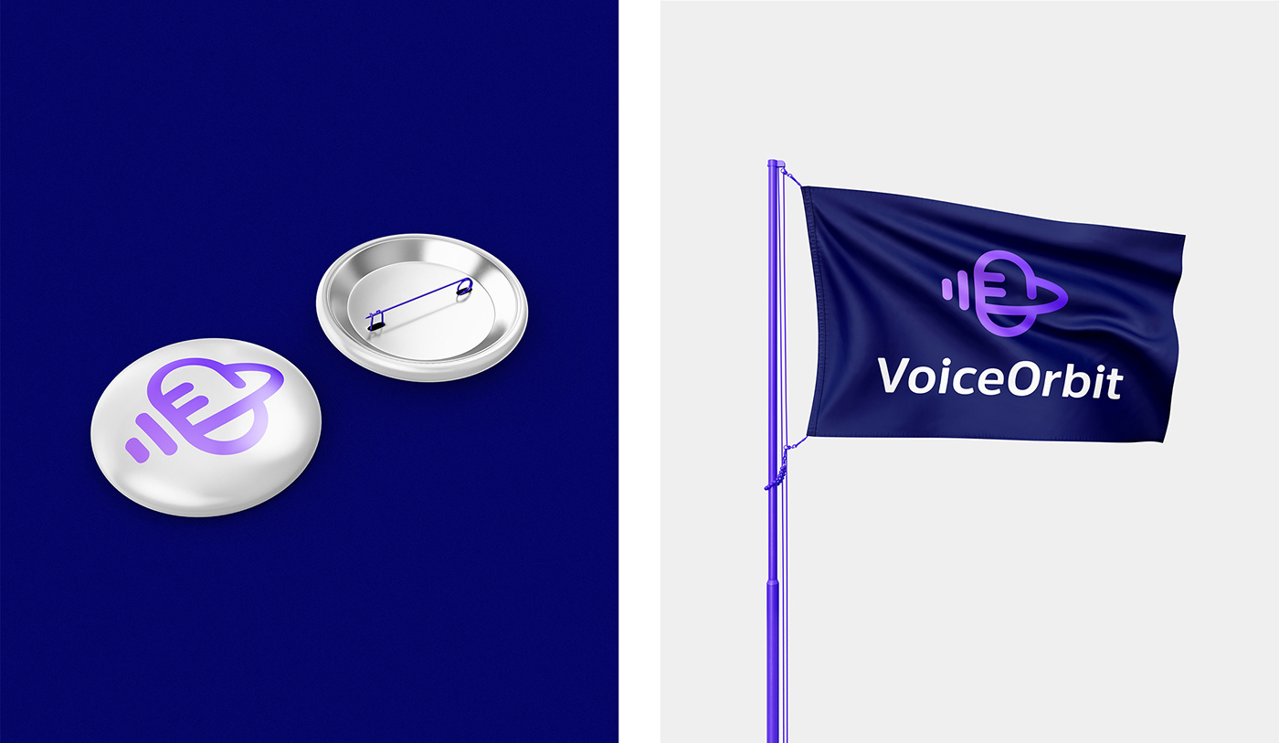 Voice Orbit logo design corporate branding  brand identity Voice Over voice