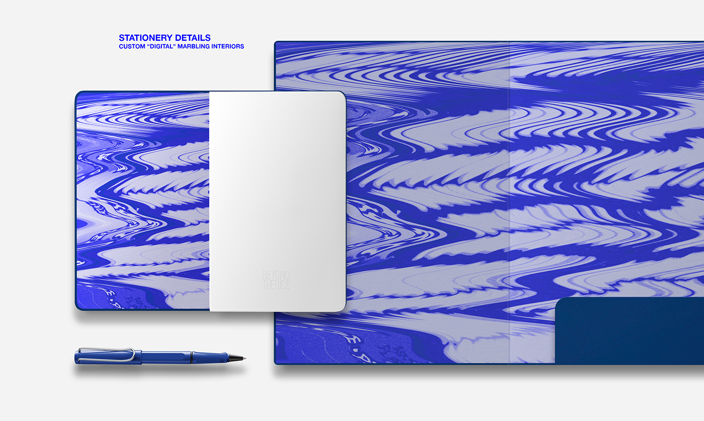 blue studio design UI ux cards Stationery Minimalism animation  brand