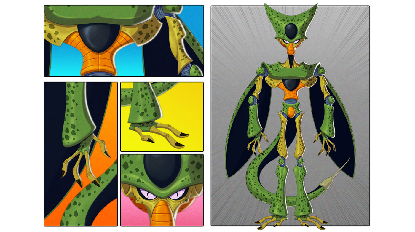 Cell dragon ball Character characterdesign ILLUSTRATION  cartoon