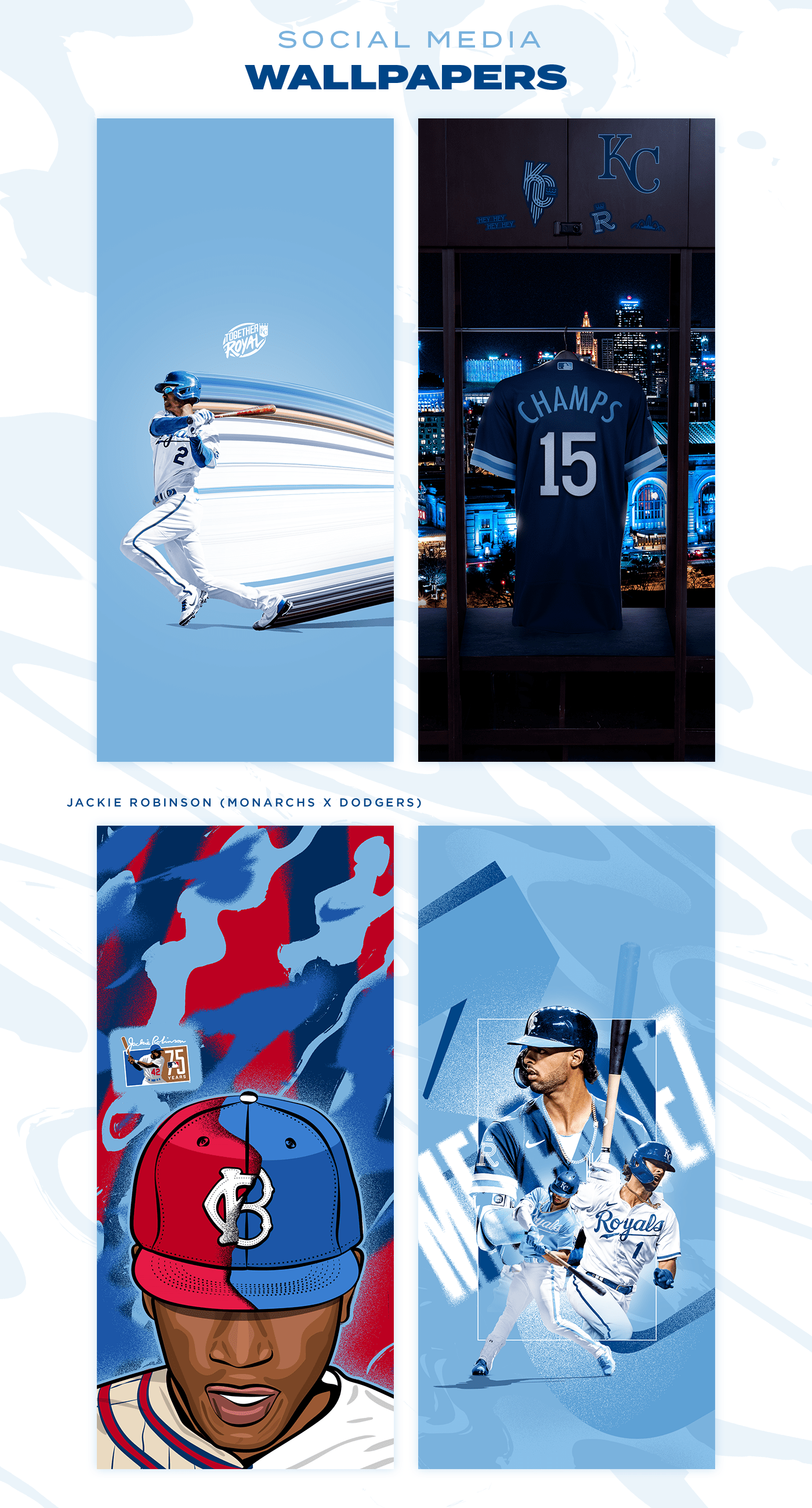 baseball branding  campaign graphic design  kansas city Kansas City Royals mlb Royals social media sports