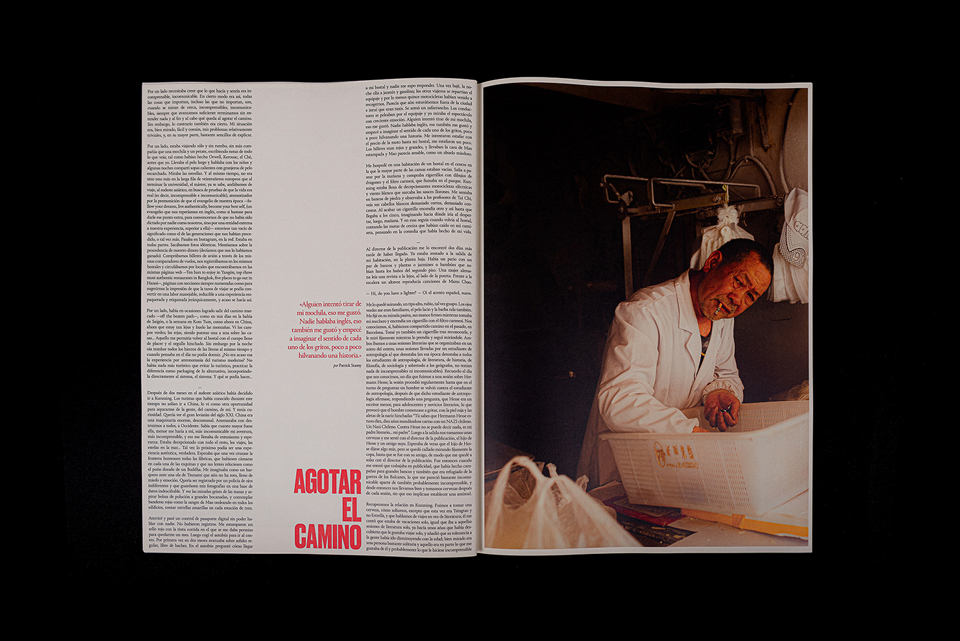china Documentary  editorial Layout magazine pekin print red Travel typography  