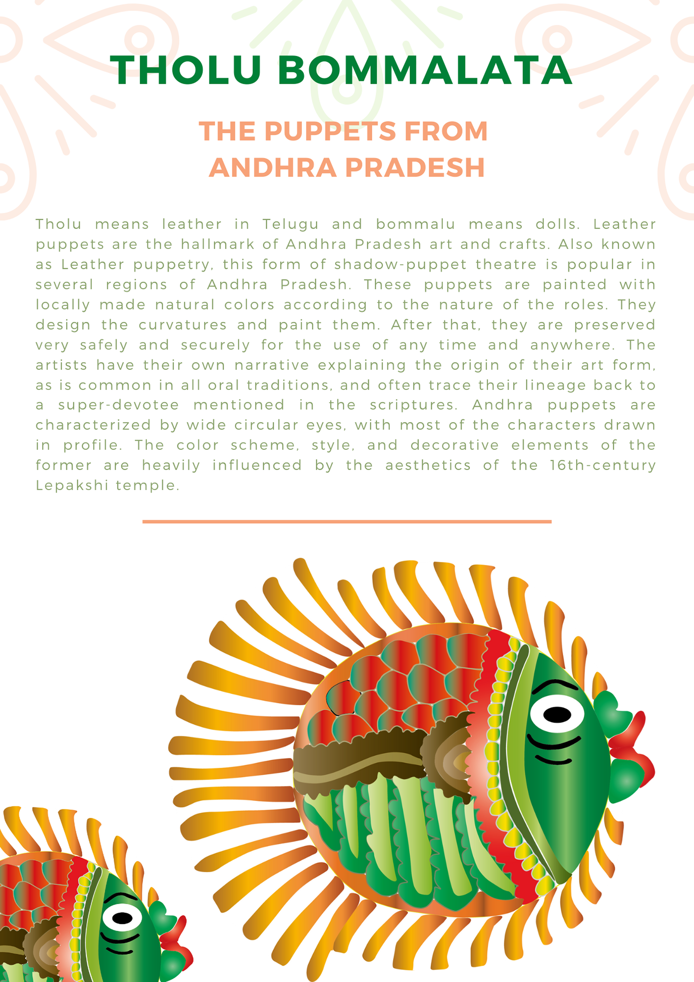Andhra Pradesh craft Geographical Indication handicraft handmade India puppet puppets shadow puppetry tholu bommalata