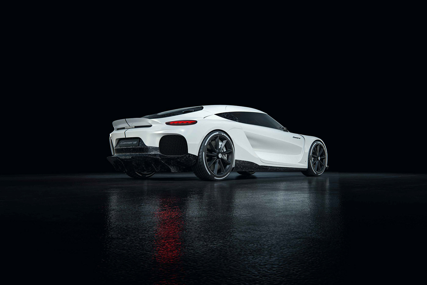 3D automotive   car gemera Koenigsegg Render visualization