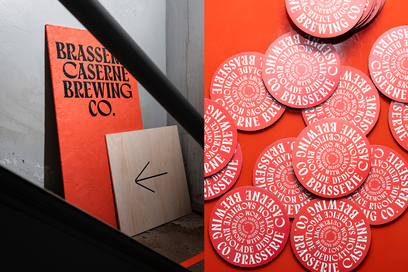 caserne brewing launch brasserie beer studio brewery growler stunt typography  